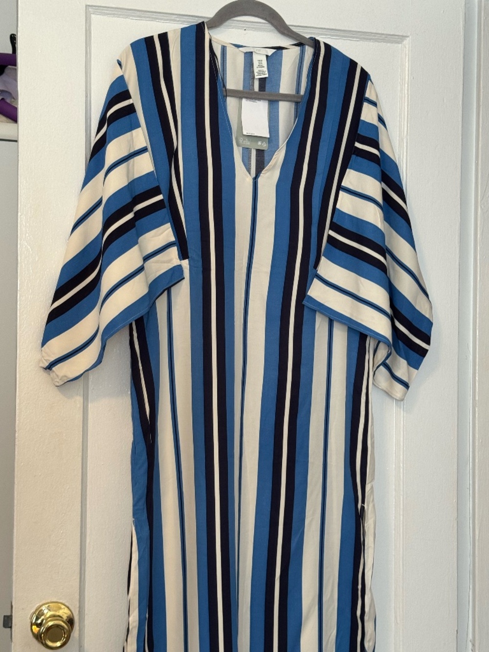 H&M  Striped Side Slit Dress